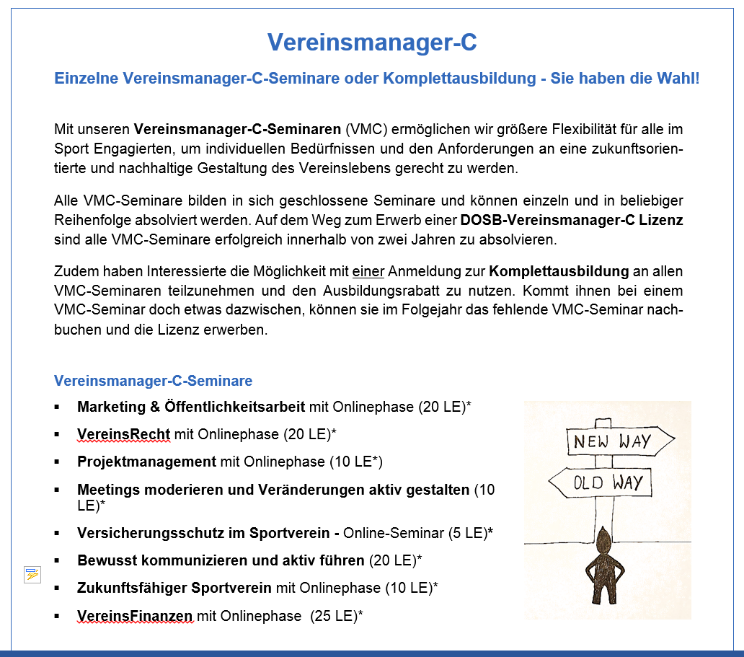 VMC-Seminare im Überblick